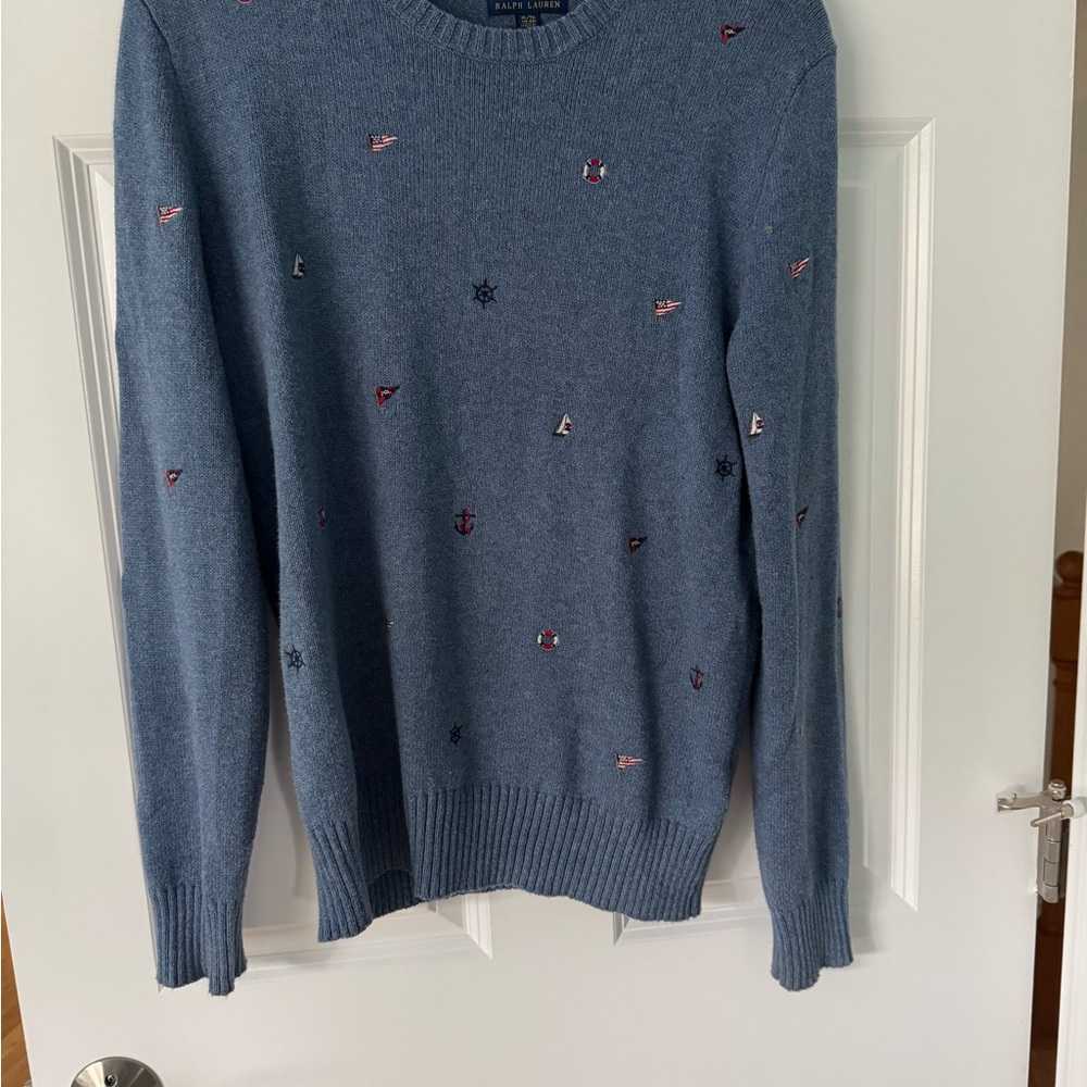 Polo Ralph Lauren Blue Nautical Crewneck Sweater